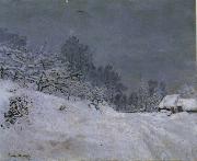 Claude Monet The Road in front of Saint-Simeon Farm in Winter oil painting reproduction